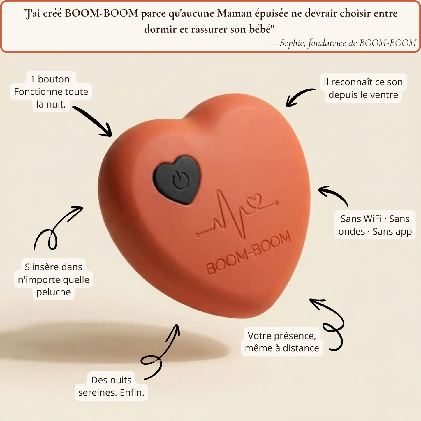 BOOM-BOOM ❤️  Votre bébé dort enfin. Vous respirez à nouveau.